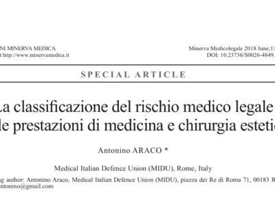 Articolo Minerva Medica_classificazione del rischio medico legale
